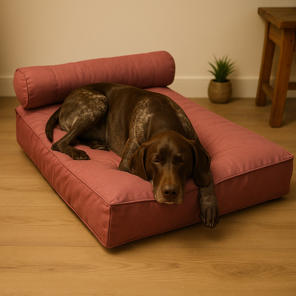 Large Orthopedic Dog Bed with One Bolster Cushion - Eco Friendly & Non-Toxic