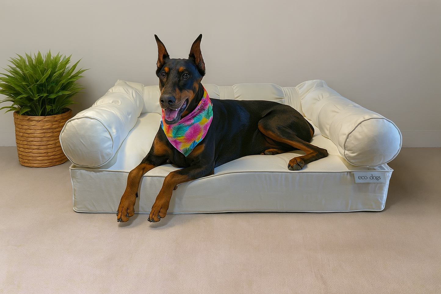 XLarge Orthopedic Dog Bed with Three Bolster Cushions - Eco Friendly & Non-Toxic