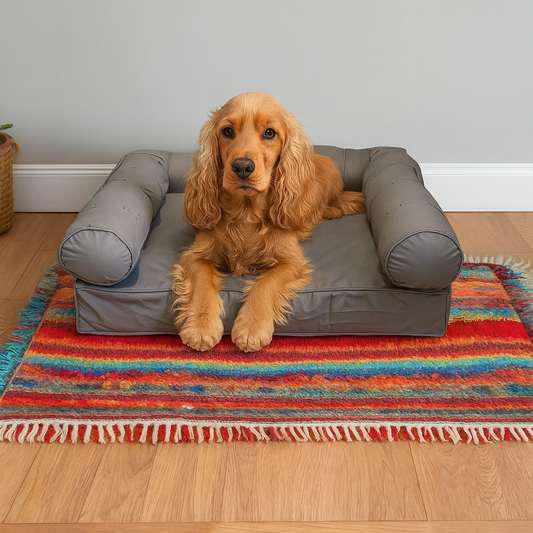 Small Orthopedic Dog Bed with Three Bolster Cushions - Eco Friendly & Non-Toxic