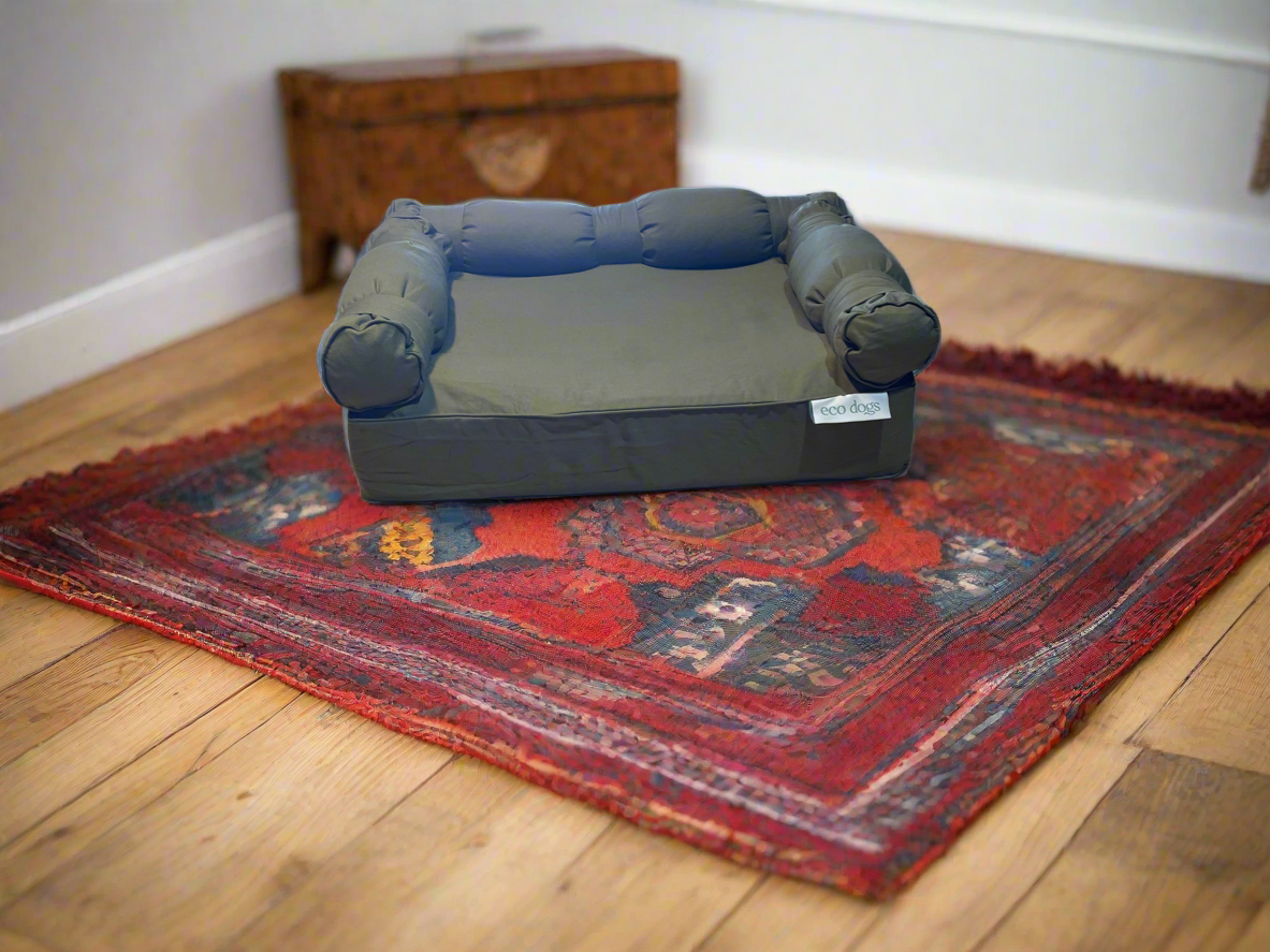 Small Orthopedic Dog Bed with Three Bolster Cushions - Eco Friendly & Non-Toxic