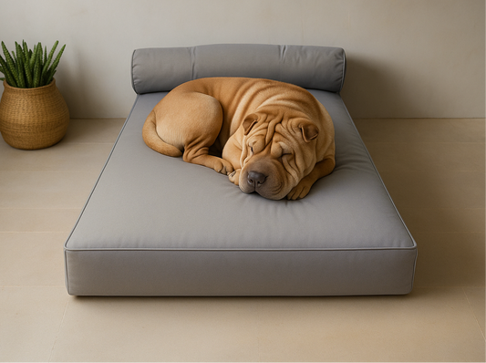Medium Orthopedic Dog Bed with One Bolster Cushion - Eco Friendly & Non-Toxic