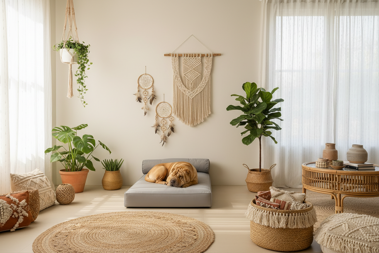 Medium Orthopedic Dog Bed with One Bolster - Eco Friendly & Non-Toxic