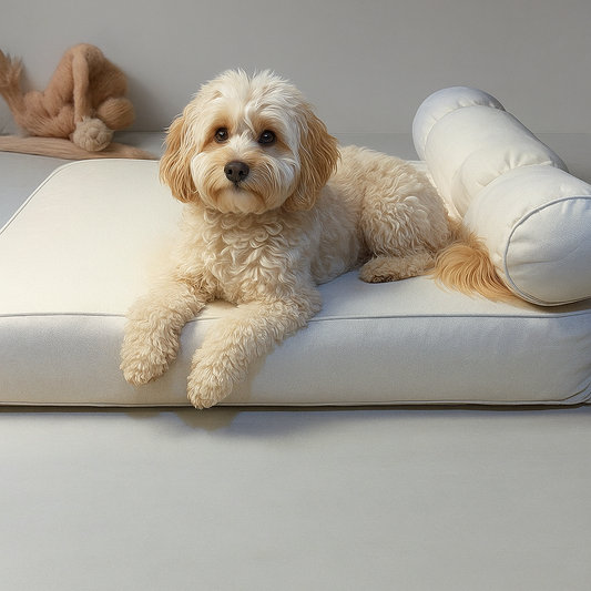 Medium Orthopedic Dog Bed with One Bolster Cushion - Eco Friendly & Non-Toxic