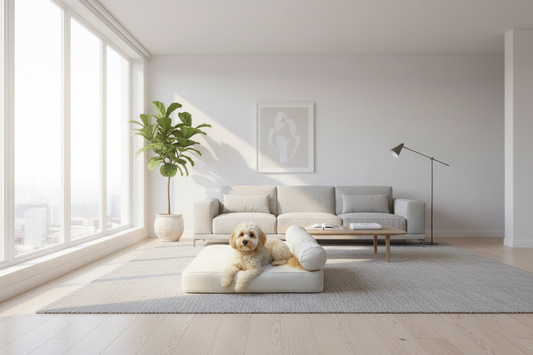 Medium Orthopedic Dog Bed with One Bolster - Eco Friendly & Non-Toxic