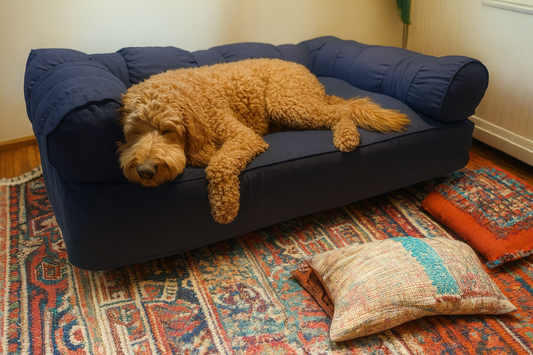 Large Orthopedic Dog Bed with Three Bolster Cushions - Eco Friendly & Non-Toxic