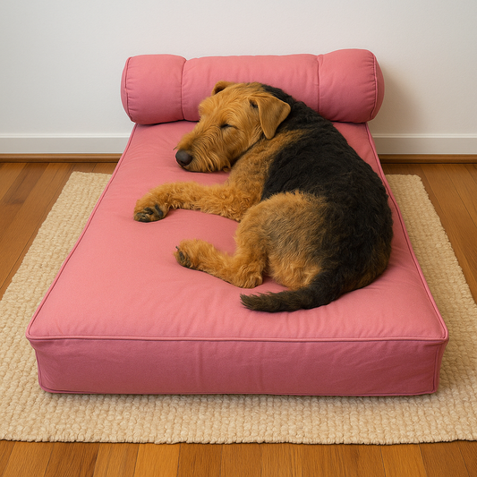 Medium Orthopedic Dog Bed with One Bolster - Eco Friendly & Non-Toxic