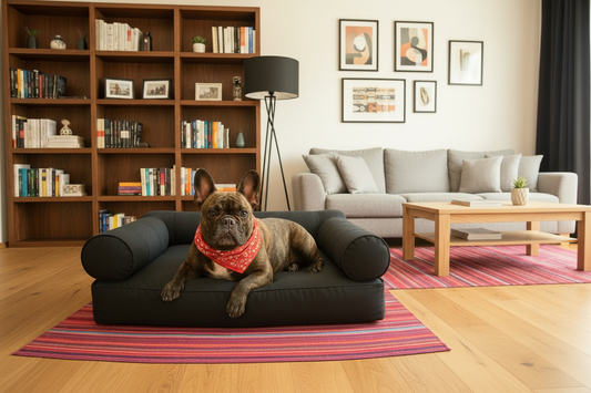 Medium Orthopedic Dog Bed with Three Bolster Cushions - Eco Friendly & Non-Toxic