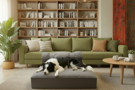 Large Orthopedic Dog Bed with One Bolster Cushion - Eco Friendly & Non-Toxic
