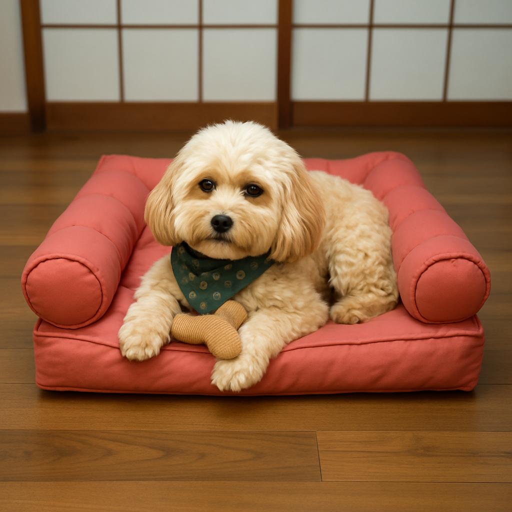Small Orthopedic Dog Bed with Three Bolster Cushions - Eco Friendly & Non-Toxic