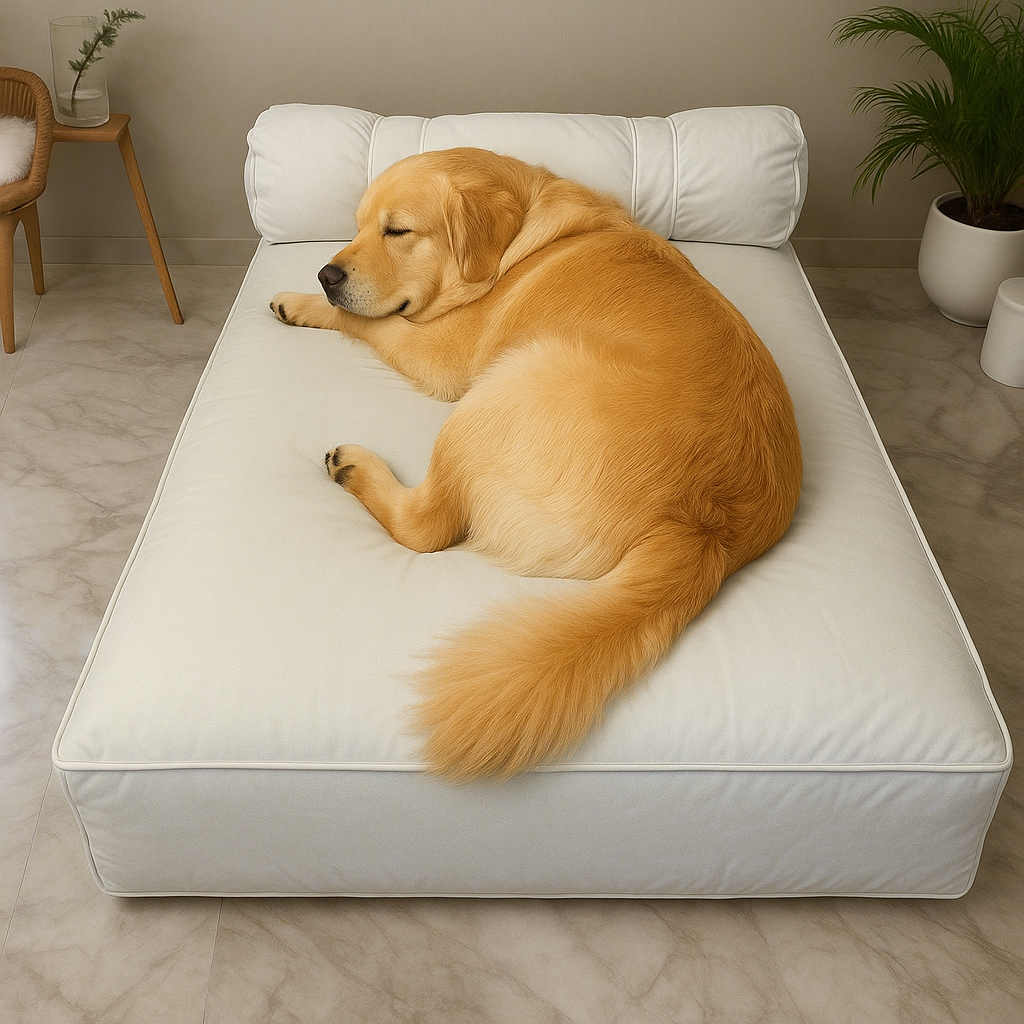 Large Orthopedic Dog Bed with One Bolster Cushion - Eco Friendly & Non-Toxic