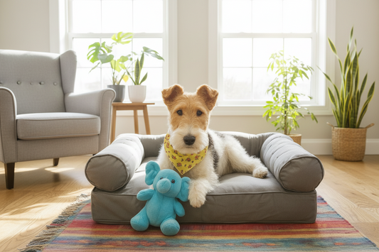 Medium Orthopedic Dog Bed with Three Bolster Cushions - Eco Friendly & Non-Toxic