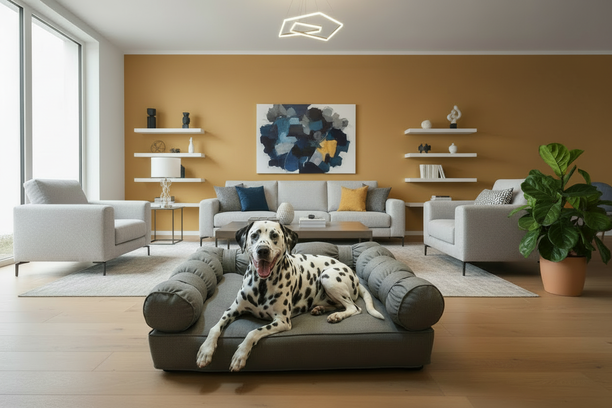 XLarge Orthopedic Dog  Bed with Three Bolster Cushions - Eco Friendly & Non-Toxic