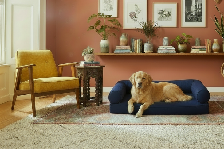 XLarge Orthopedic Dog Bed with Three Bolster Cushions - Eco Friendly & Non-Toxic