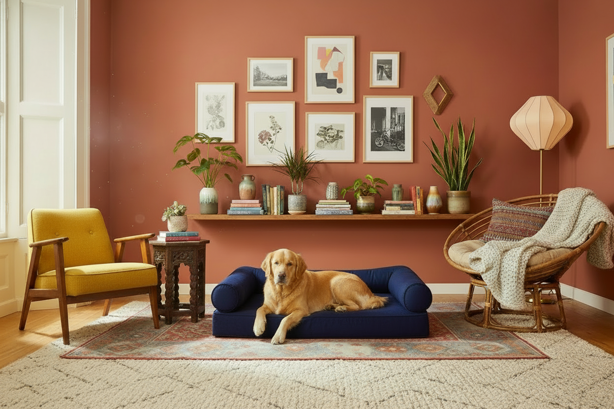 XLarge Orthopedic Dog  Bed with Three Bolster Cushions - Eco Friendly & Non-Toxic