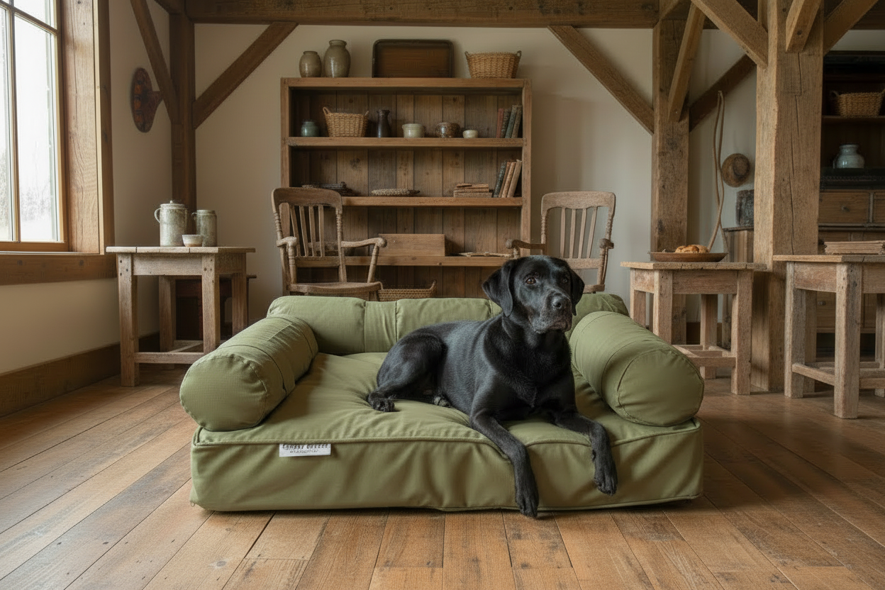 Large Orthopedic Dog Bed with Three Bolster Cushions - Eco Friendly & Non-Toxic