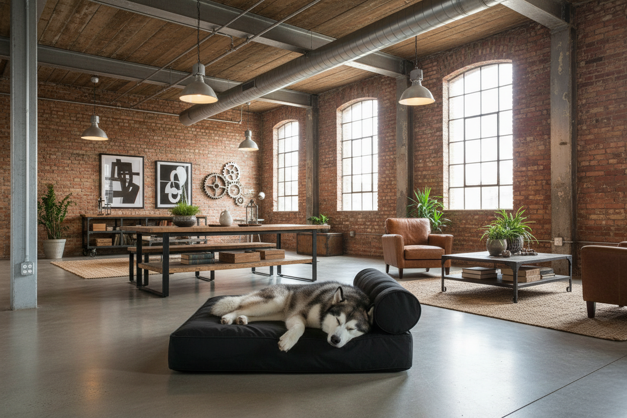 Large Orthopedic Dog Bed with One Bolster Cushion - Eco Friendly & Non-Toxic