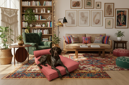 Large Orthopedic Dog Bed with One Bolster Cushion - Eco Friendly & Non-Toxic