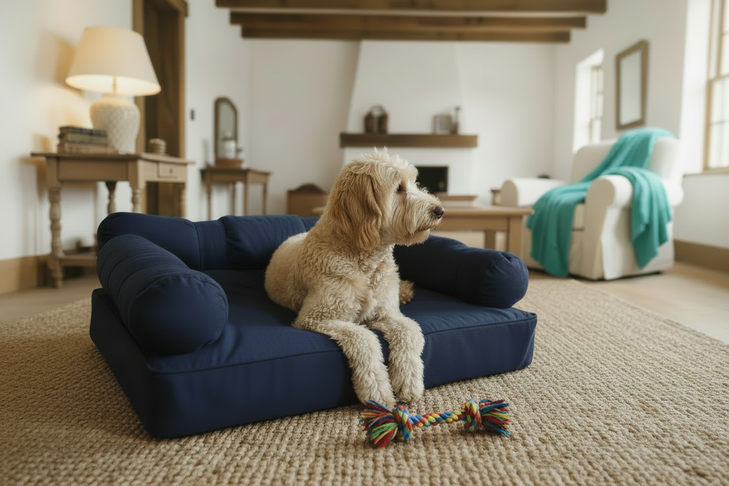 Large Orthopedic Dog Bed with Three Bolster Cushions - Eco Friendly & Non-Toxic