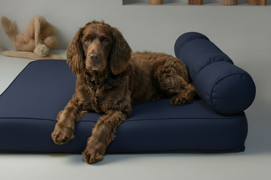 Medium Orthopedic Dog Bed with One Bolster Cushion - Eco Friendly & Non-Toxic