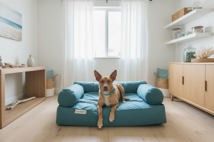 Large Orthopedic Dog Bed with Three Bolster Cushions - Eco Friendly & Non-Toxic