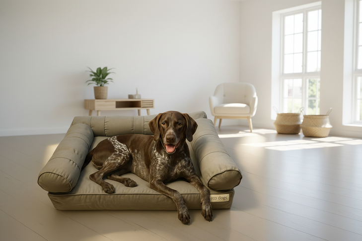 Large Orthopedic Dog Bed with Three Bolster Cushions - Eco Friendly & Non-Toxic