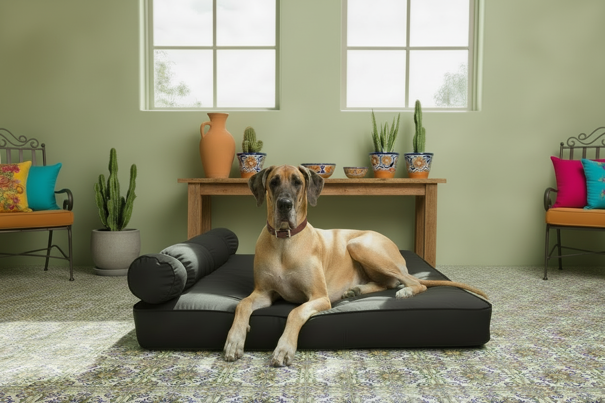XLarge Orthopedic Dog Bed with One Bolster Cushion - Eco Friendly & Non-Toxic