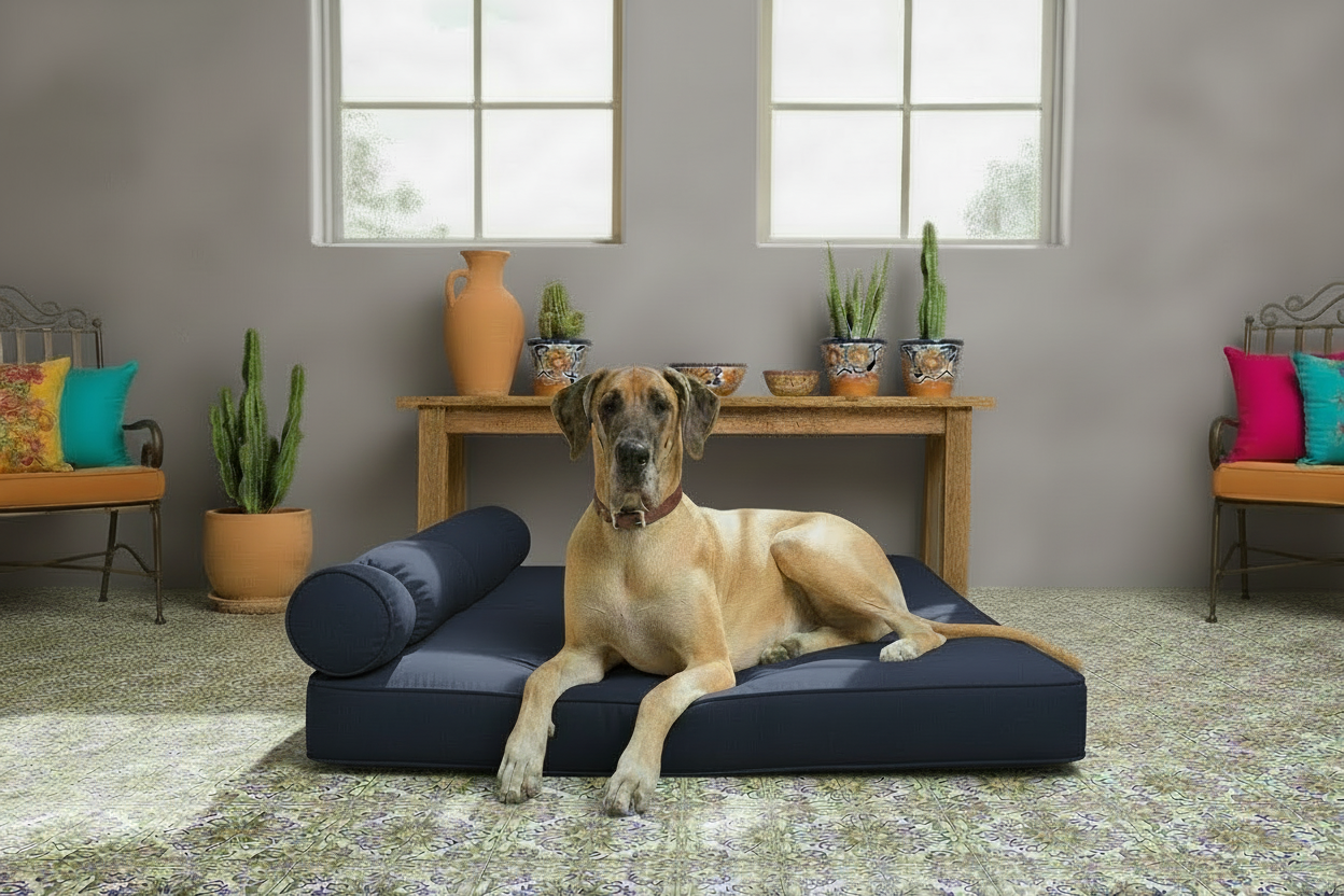 XLarge Orthopedic Dog Bed with One Bolster Cushion - Eco Friendly & Non-Toxic