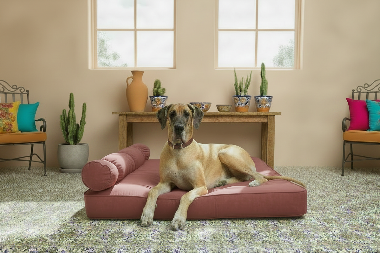 XLarge Orthopedic Dog Bed with One Bolster Cushion - Eco Friendly & Non-Toxic