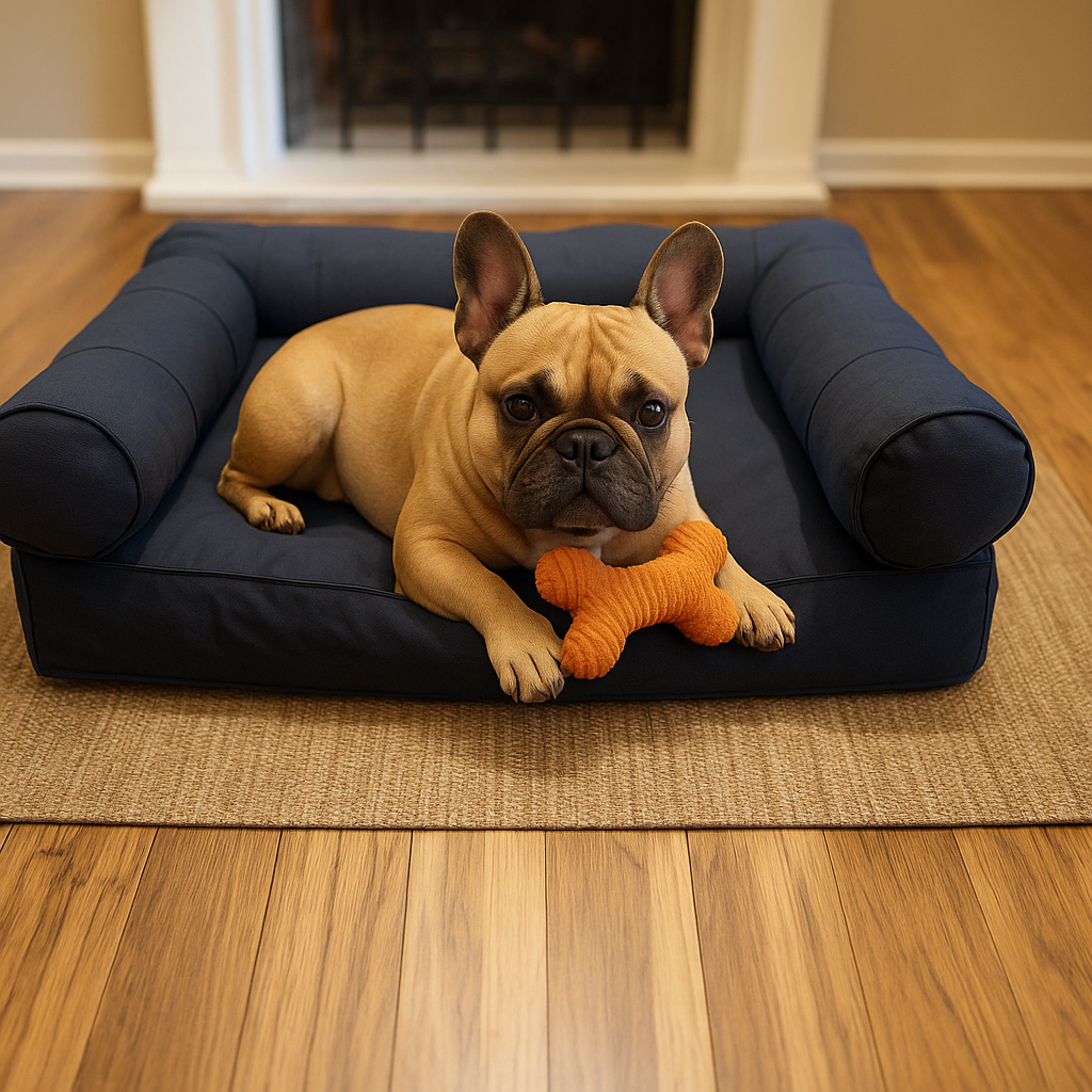 Medium Eco Orthopedic Dog Couch Bed with Three Bolster Cushions