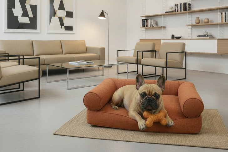 Medium Orthopedic Dog Bed with Three Bolster Cushions - Eco Friendly & Non-Toxic