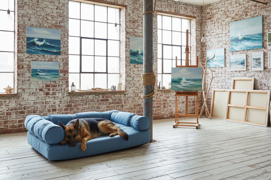 XLarge Orthopedic Dog  Bed with Three Bolster Cushions - Eco Friendly & Non-Toxic