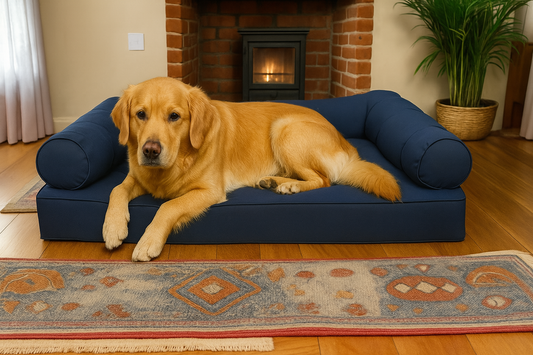 XLarge Eco Orthopedic Dog Couch Bed with Three Bolster Cushions