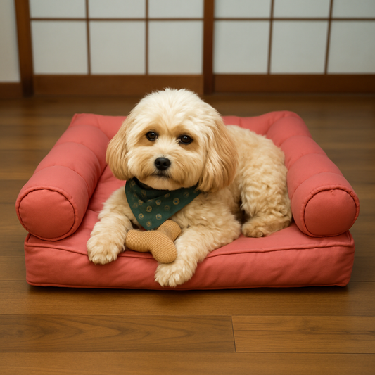 Small Orthopedic Dog Bed with Three Bolster Cushions - Eco Friendly & Non-Toxic