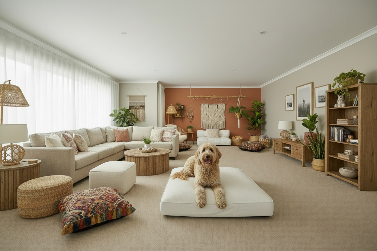 Large Orthopedic Dog Bed with One Bolster Cushion - Eco Friendly & Non-Toxic