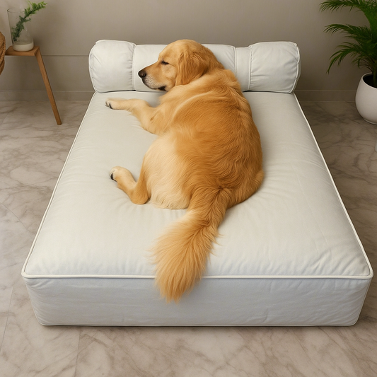 Large Orthopedic Dog Bed with One Bolster Cushion - Eco Friendly & Non-Toxic