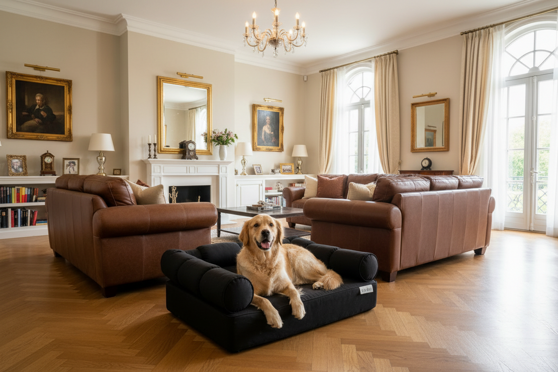 Large Orthopedic Dog Bed with Three Bolster Cushions - Eco Friendly & Non-Toxic